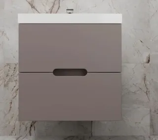 Подвесная тумба под раковину Style Line Матис ЛС-00002296 60 см тауп тёмный